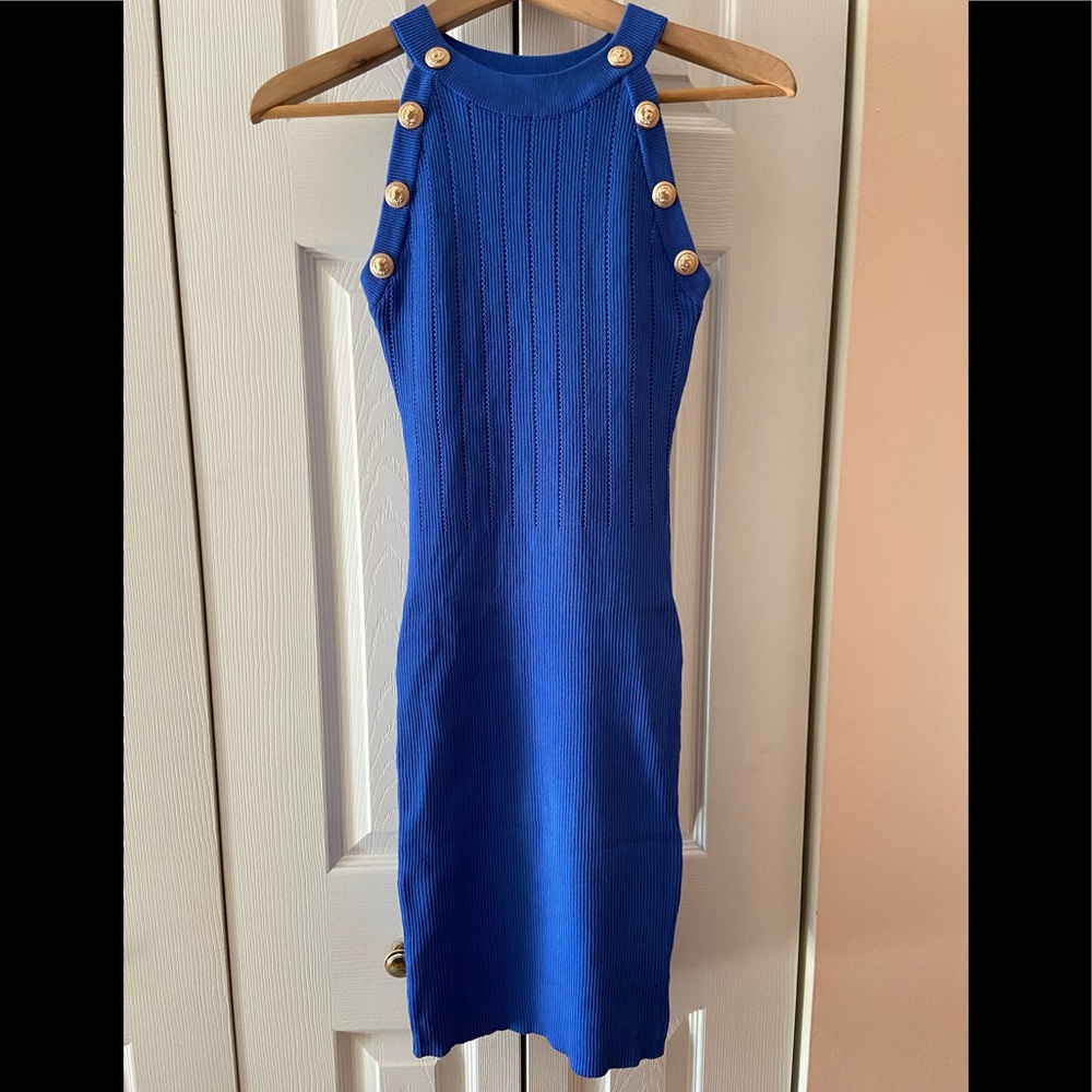 NWT~Stand Out In This Stunning & Sexy Ribbed Knit Halter Dress